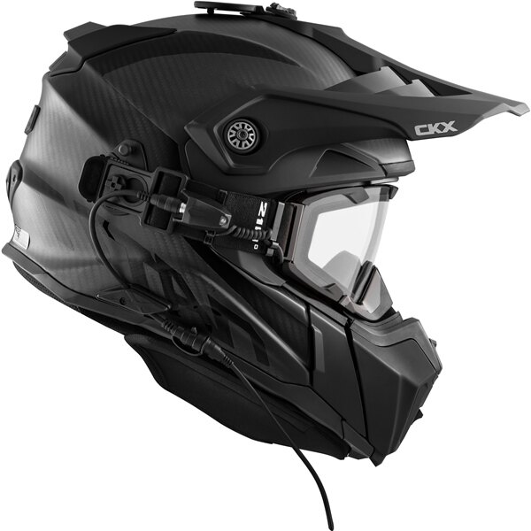 CKX Titan Electric Original Backcountry Helmet, Winter Solid Included 210Â° Goggles 3XL Carbon