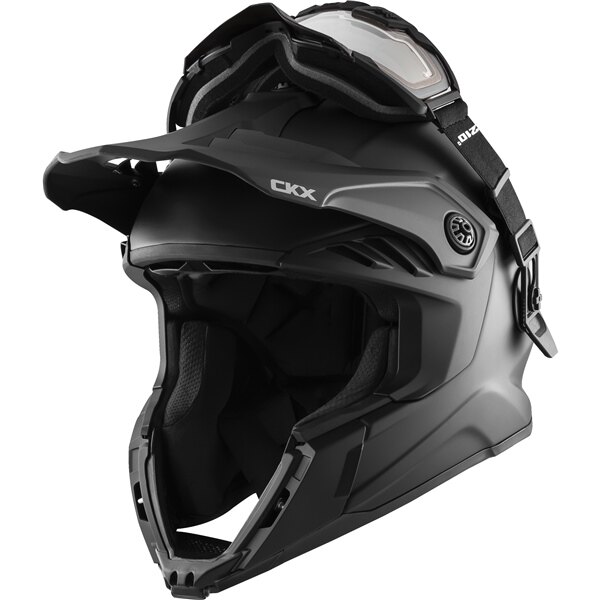 CKX Titan Electric Air Flow Backcountry Helmet, Winter Solid Included 210Â° Goggles XS Matte Black