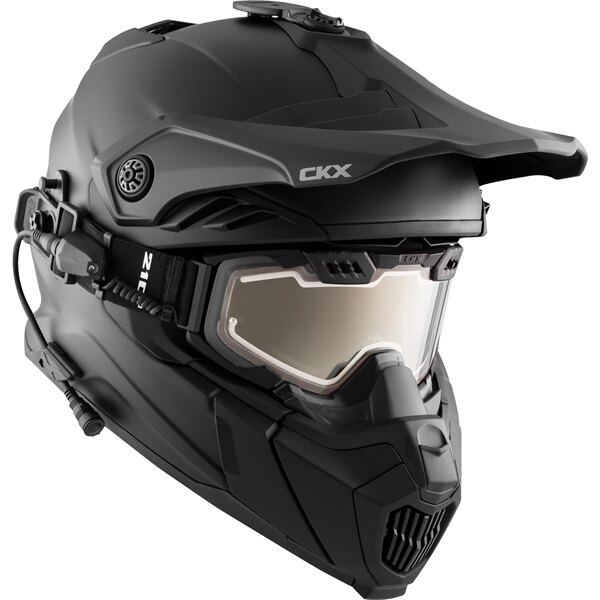 CKX Titan Electric Air Flow Backcountry Helmet, Winter Solid Included 210Â° Goggles XS Matte Black