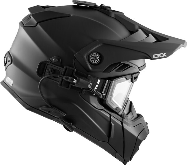 CKX Titan Electric Air Flow Backcountry Helmet, Winter Solid Included 210Â° Goggles XS Matte Black