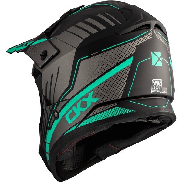 CKX TX228 Off Road Helmet Fuel Without Goggle S Turquoise