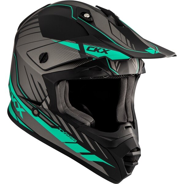 CKX TX228 Off Road Helmet Fuel Without Goggle S Turquoise