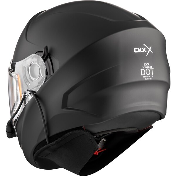 Casque intégral CKX Contact Solid Winter 4XL Noir mat DOT, ECE