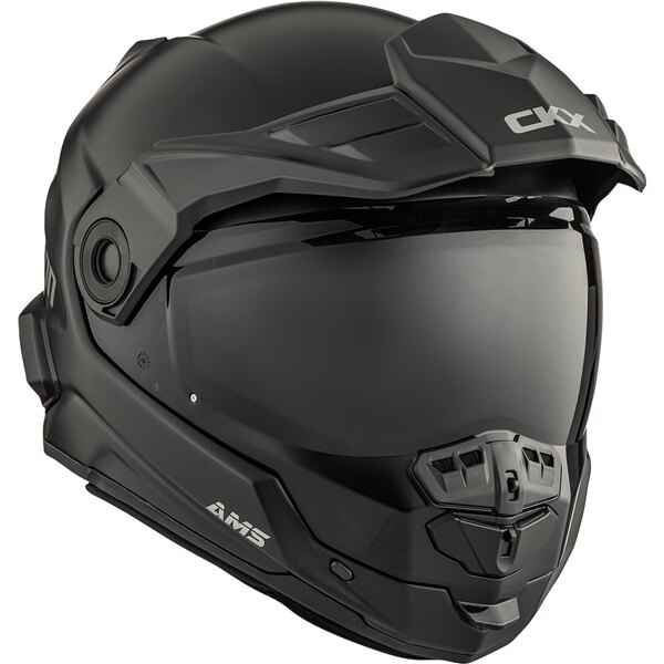 Casque intégral CKX Mission AMS Carbon Solid Winter Double Shield XL Noir mat Homme, Femme Fumé