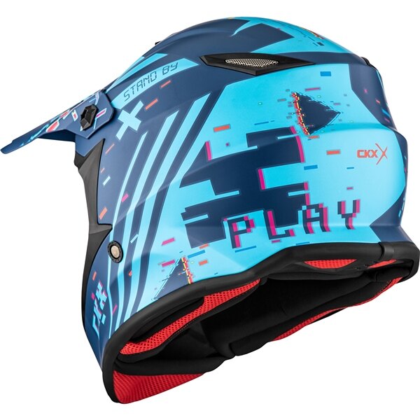 CKX TX019Y Casque Hors Route Error Sans Lunettes S Bleu Mat