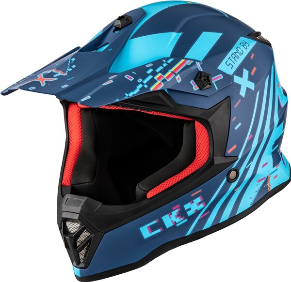 CKX TX019Y Casque Hors Route Error Sans Lunettes S Bleu Mat