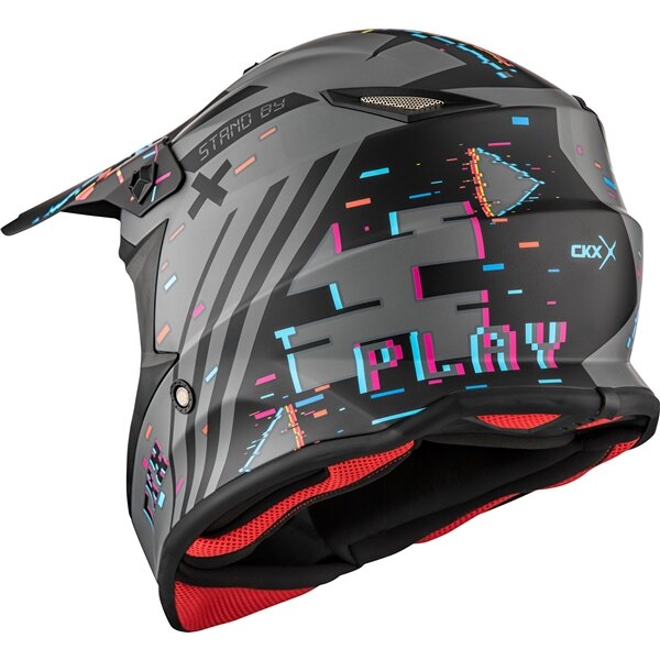 CKX TX019Y Casque Hors Route Error Sans Lunettes L Gris Mat