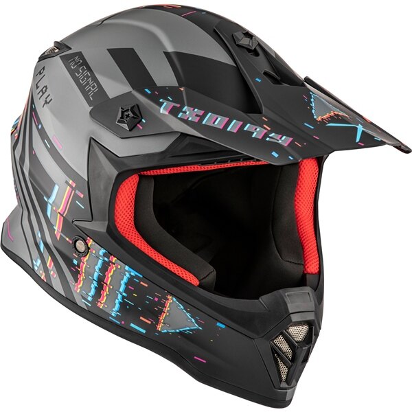 CKX TX019Y Casque Hors Route Error Sans Lunettes L Gris Mat