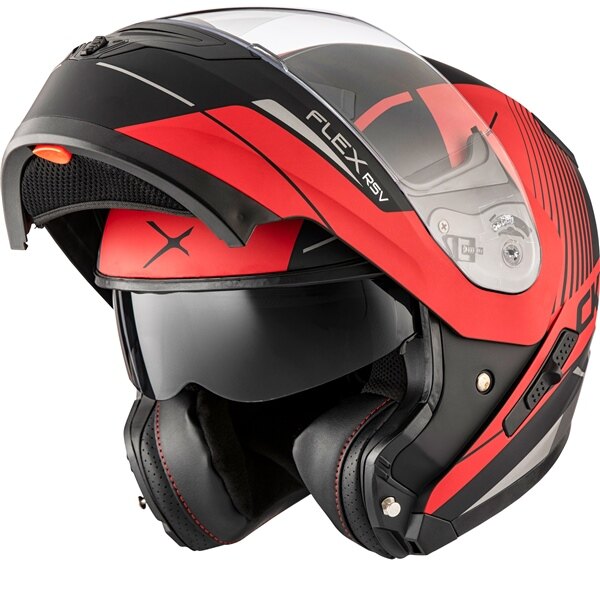 CKX Casque Modulaire Flex RSV, Summer Tempo XL Rouge Mat