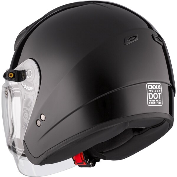 CKX VG977 Casque Ouvert, Double Bouclier Électrique Solide d'hiver 2XL Noir