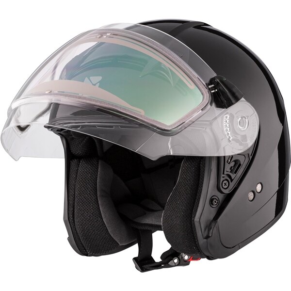 CKX VG977 Casque Ouvert, Double Bouclier Électrique Solide D'hiver S Noir