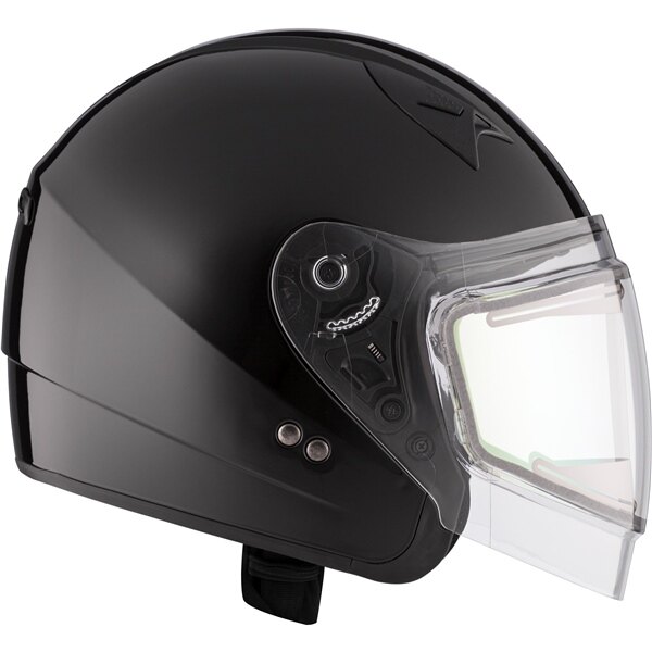 CKX VG977 Casque Ouvert, Double Bouclier Électrique Solide d'hiver 2XL Noir