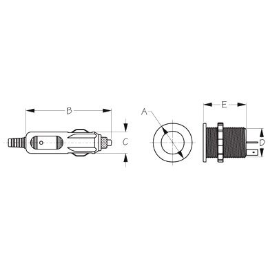 Prise de courant de luxe SEA DOG 12 volts