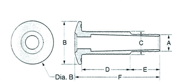 Attwood Straight Thru Hull 2 3/4″ 2″ 3/4″