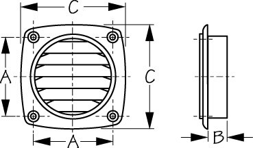 SEA DOG Thru Vent Polypropylène