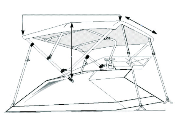 TAYLOR MADE Poteaux supérieurs pour bateau 79″ to 84″ 54″