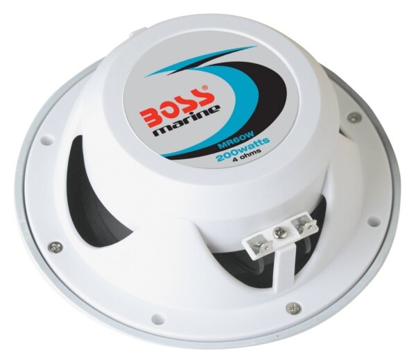 Boss Audio 200W, Haut-Parleur Audio Marine Universel Blanc