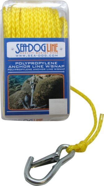 Ligne d'ancrage SEA DOG avec Snap Poly Pro 75' 3/8 ? Polypropylène Tressé