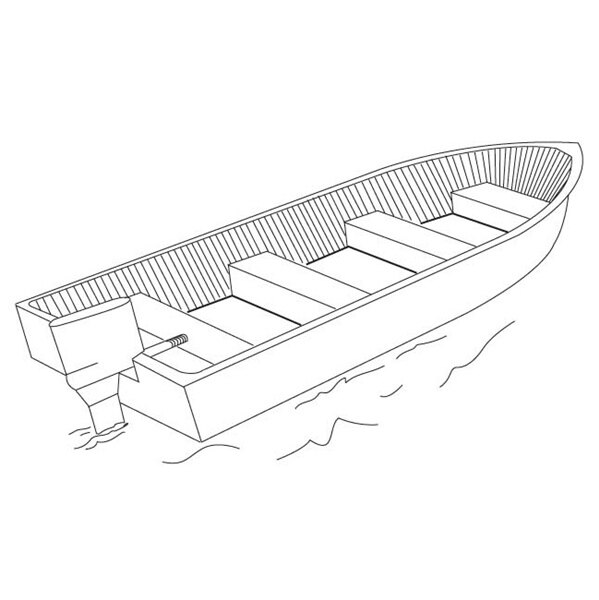 Kimpex V Hull Fishing Boat Cover Gray 16.6' x 85″
