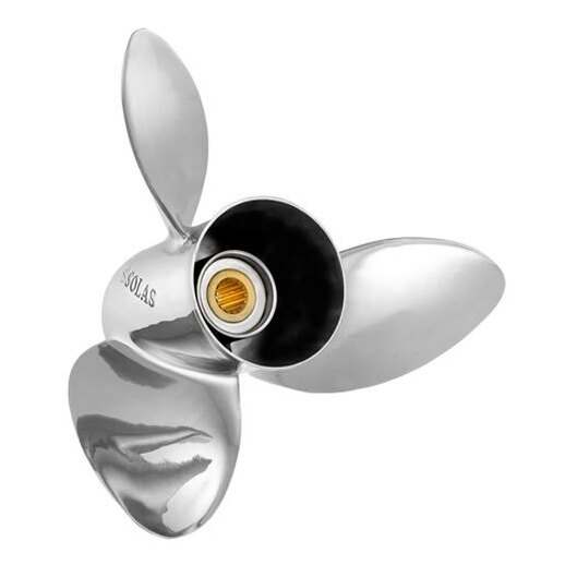 Solas RUBEX STAINLESS Interchangeable Hub Propellers Fits Johnson/Evinrude, Fits Mercury, Fits Yamaha, Fits Suzuki, Fits Volvo, Fits Honda Stainless steel