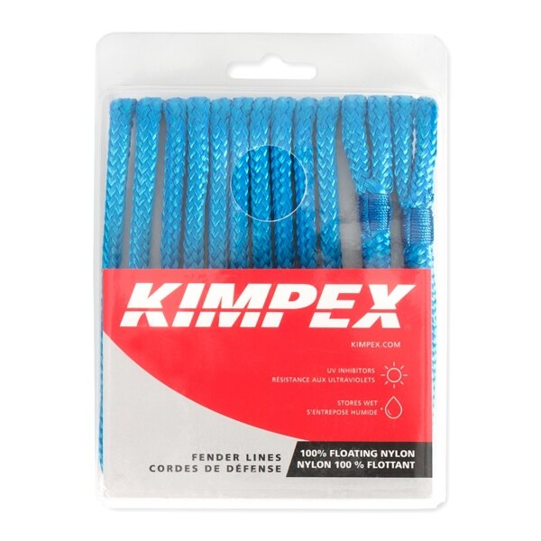 Kimpex Fender Fouet 6' 1/4? Tresse Nylon 2 Bleu