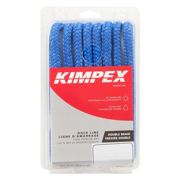 Ligne de quai en polypropylène multifilament Kimpex 15' 1/2 ? Polypropylène Multifilament Bleu roi