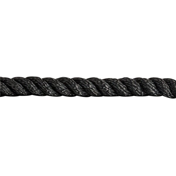 Kimpex 3 Strand Twisted Dock Line 25' 3/8? Nylon 3 Strand Twisted Black