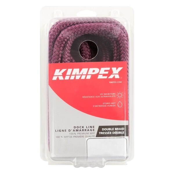 Ligne de quai en polypropylène multifilament Kimpex 25' 5/8? Polypropylène Multifilament Bordeaux