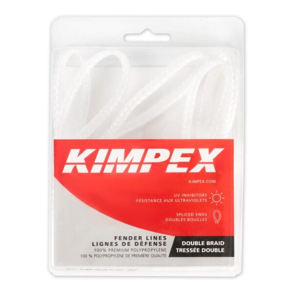 Kimpex Ligne de garde-boue en polypropylène Blanc 16″