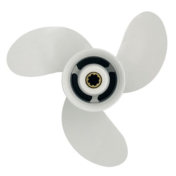 Kimpex Propeller Fits Yamaha Aluminum 12 White 9.25″ 9.9 20 HP 8