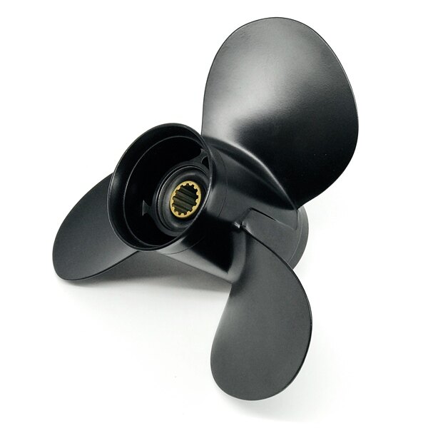 Kimpex Propeller Fits Tohatsu, Fits Nissan Aluminum 12″ Black 11.4″ 35 50 HP 13