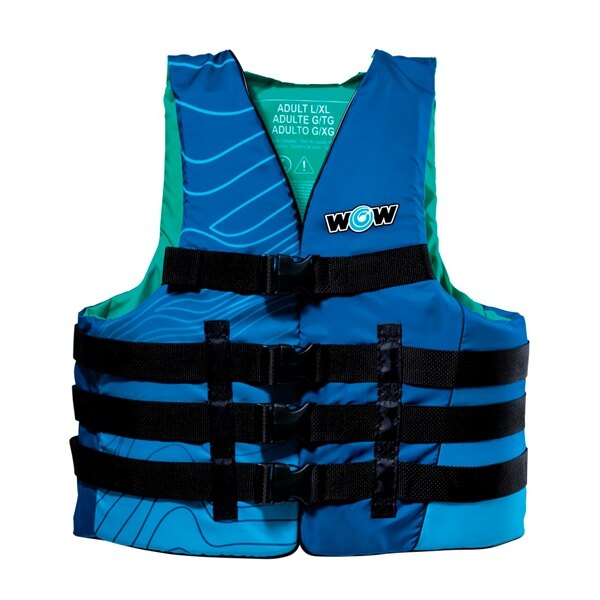 WOW VIS WAVE Adult Life Vest 2XL/3XL Blue