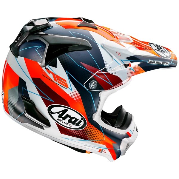 ARAI VX Pro4 Off Road Helmet Resolute Without Goggle S Red