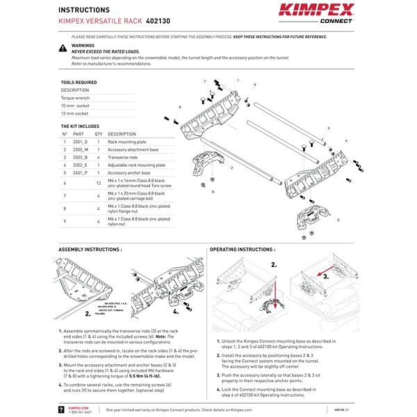 Support polyvalent Kimpex Connect