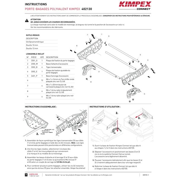 Support polyvalent Kimpex Connect