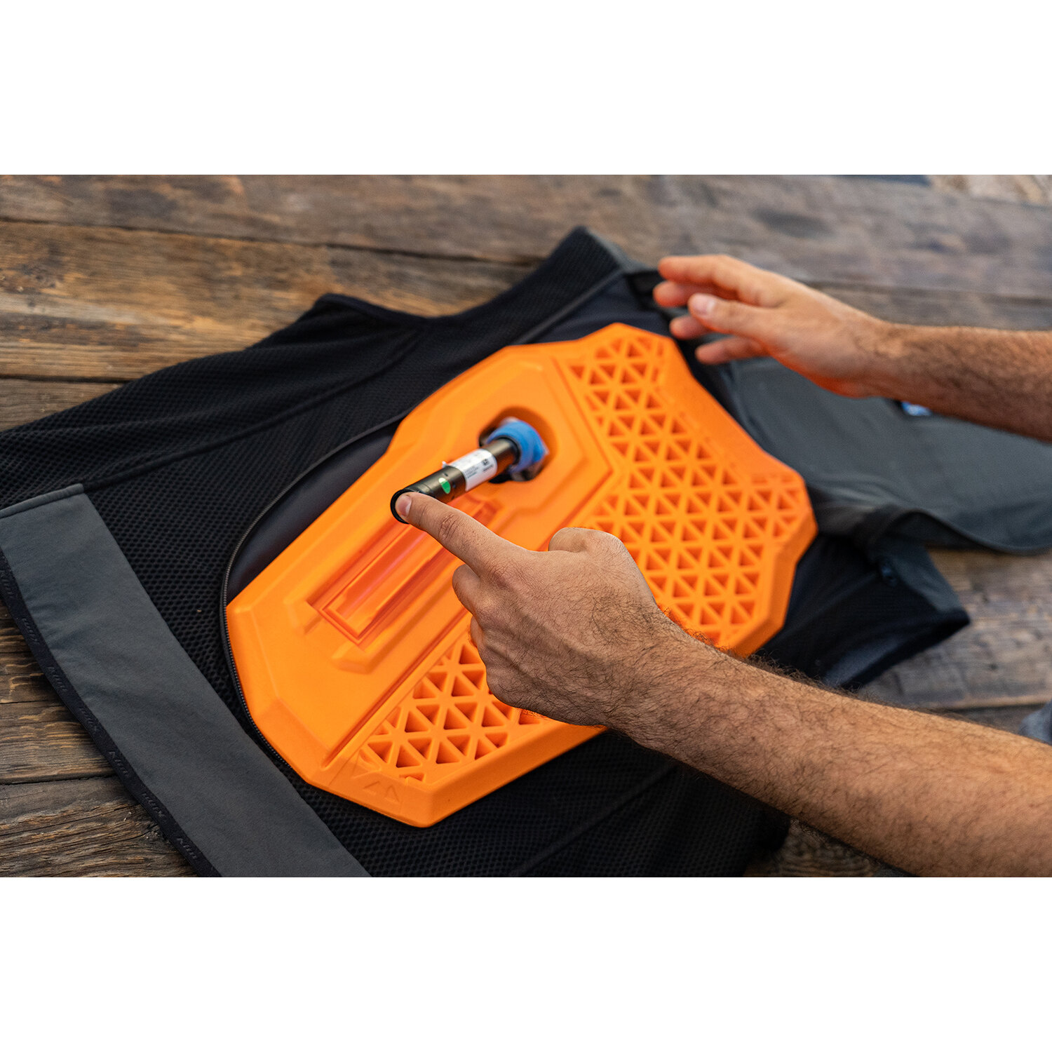 Airbag Vest Compatible D3O Level 2 Back Protector MD Orange