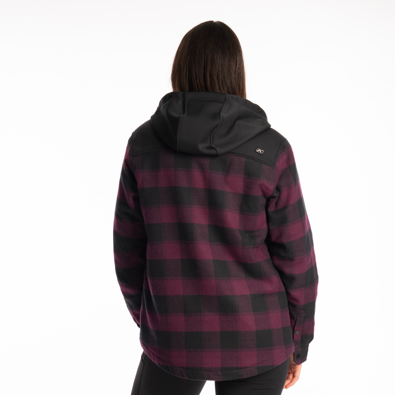 Big Sky Fleece Lined Flannel Hoodie XS Reflecting Pond Black