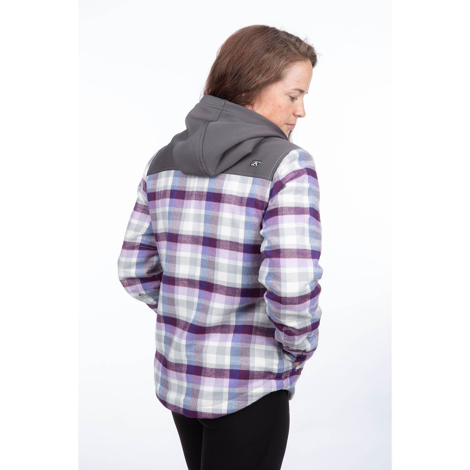 Big Sky Fleece Lined Flannel Hoodie XS Reflecting Pond Black