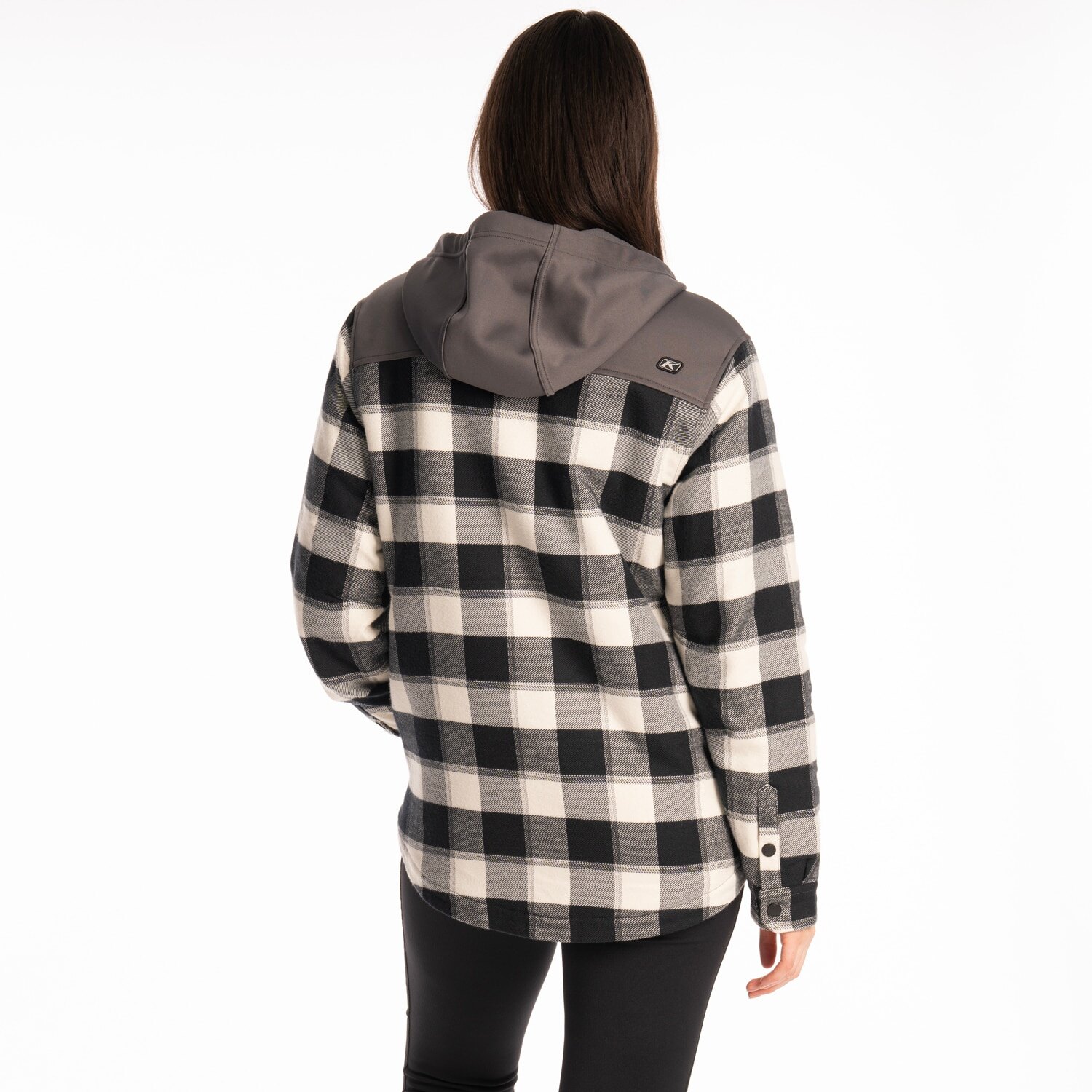 Big Sky Fleece Lined Flannel Hoodie XS Reflecting Pond Black