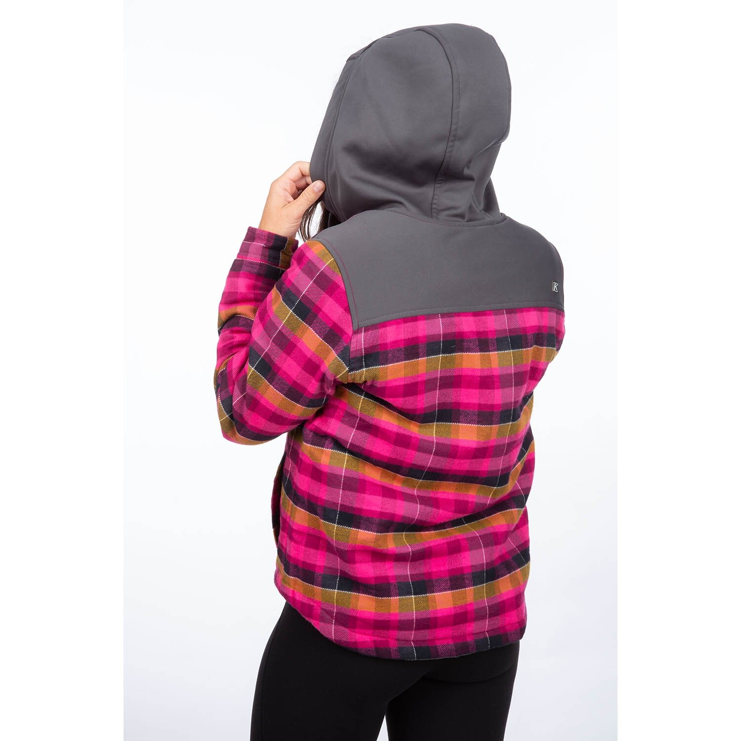 Big Sky Fleece Lined Flannel Hoodie XS Reflecting Pond Black