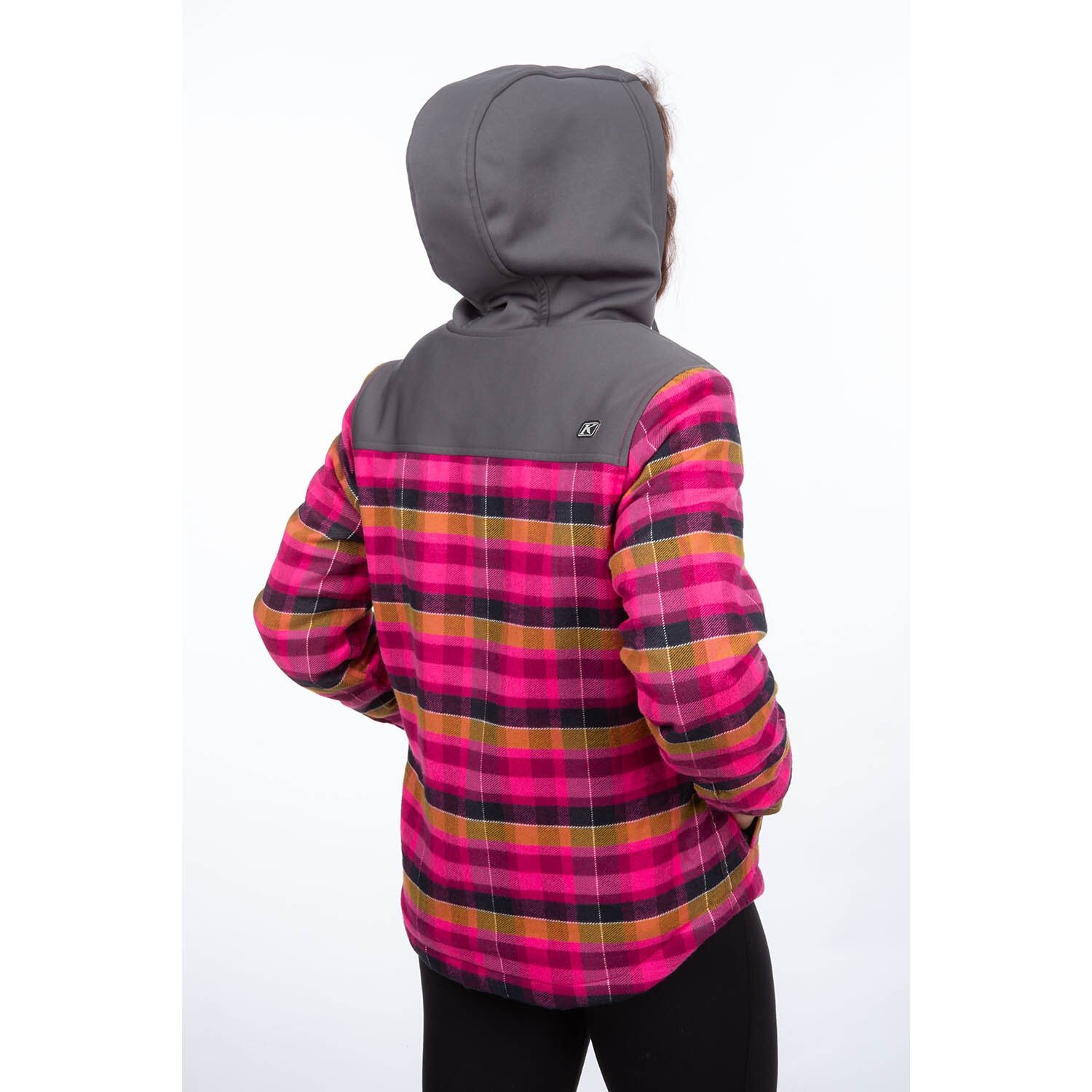 Big Sky Fleece Lined Flannel Hoodie XS Reflecting Pond Black