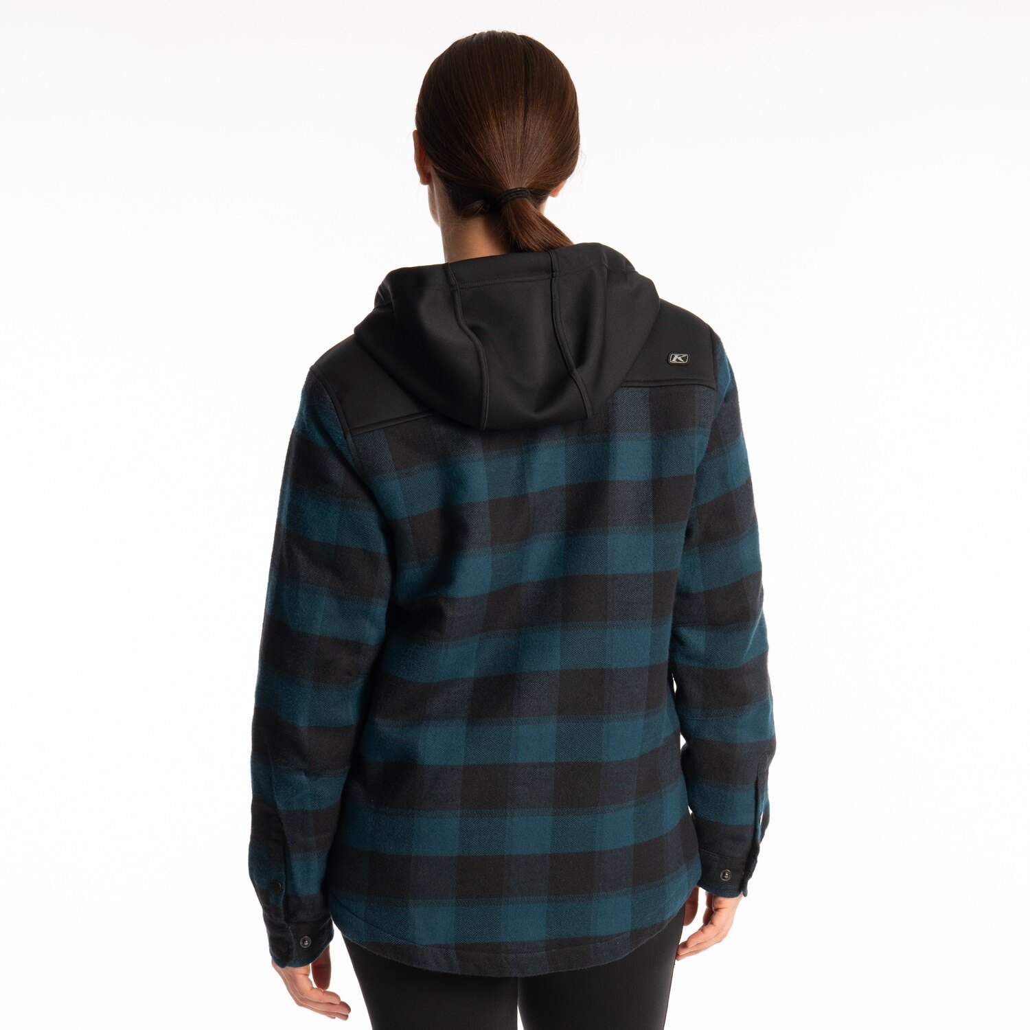 Big Sky Fleece Lined Flannel Hoodie XS Reflecting Pond Black