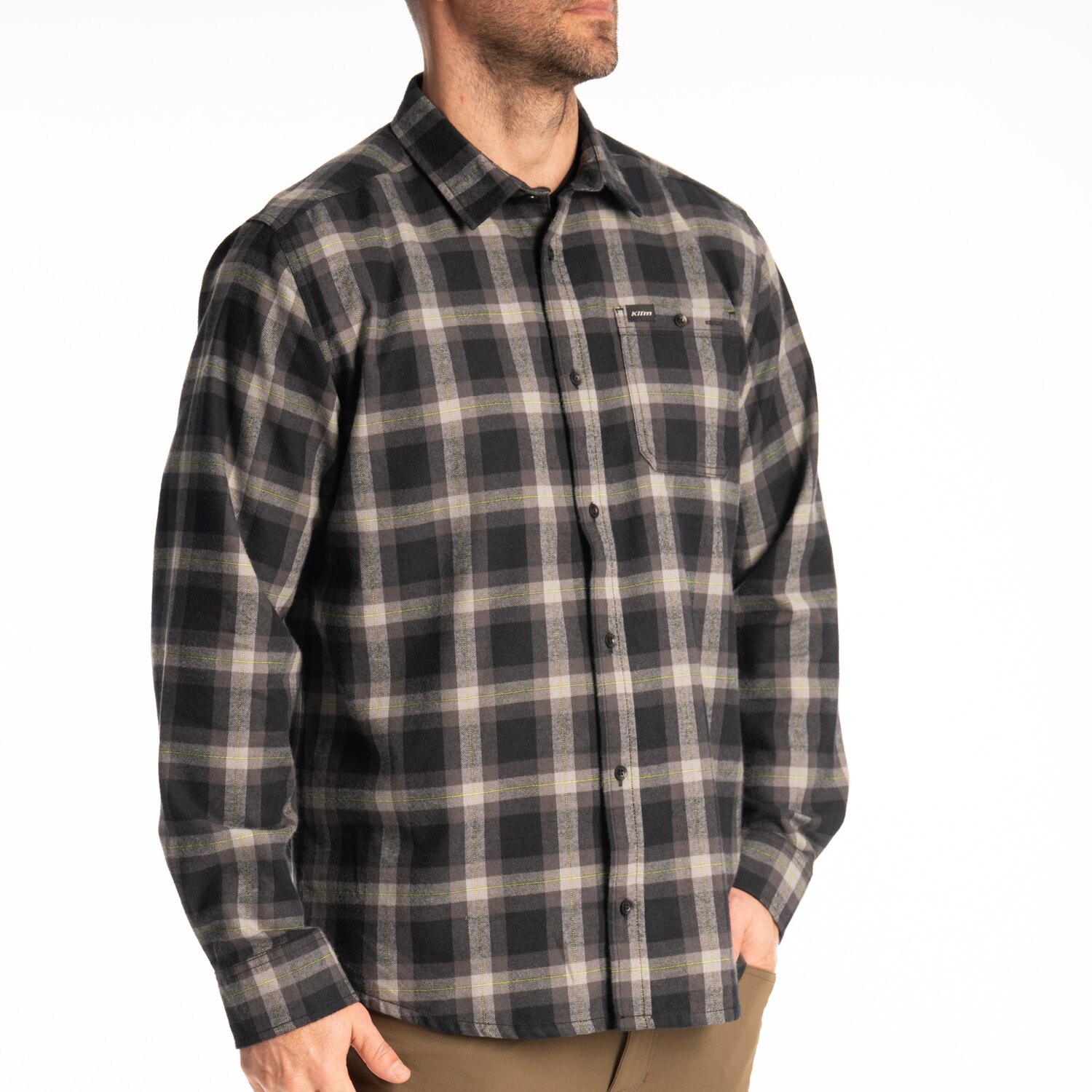 Alderson Midweight Flannel Shirt SM Black Asphalt