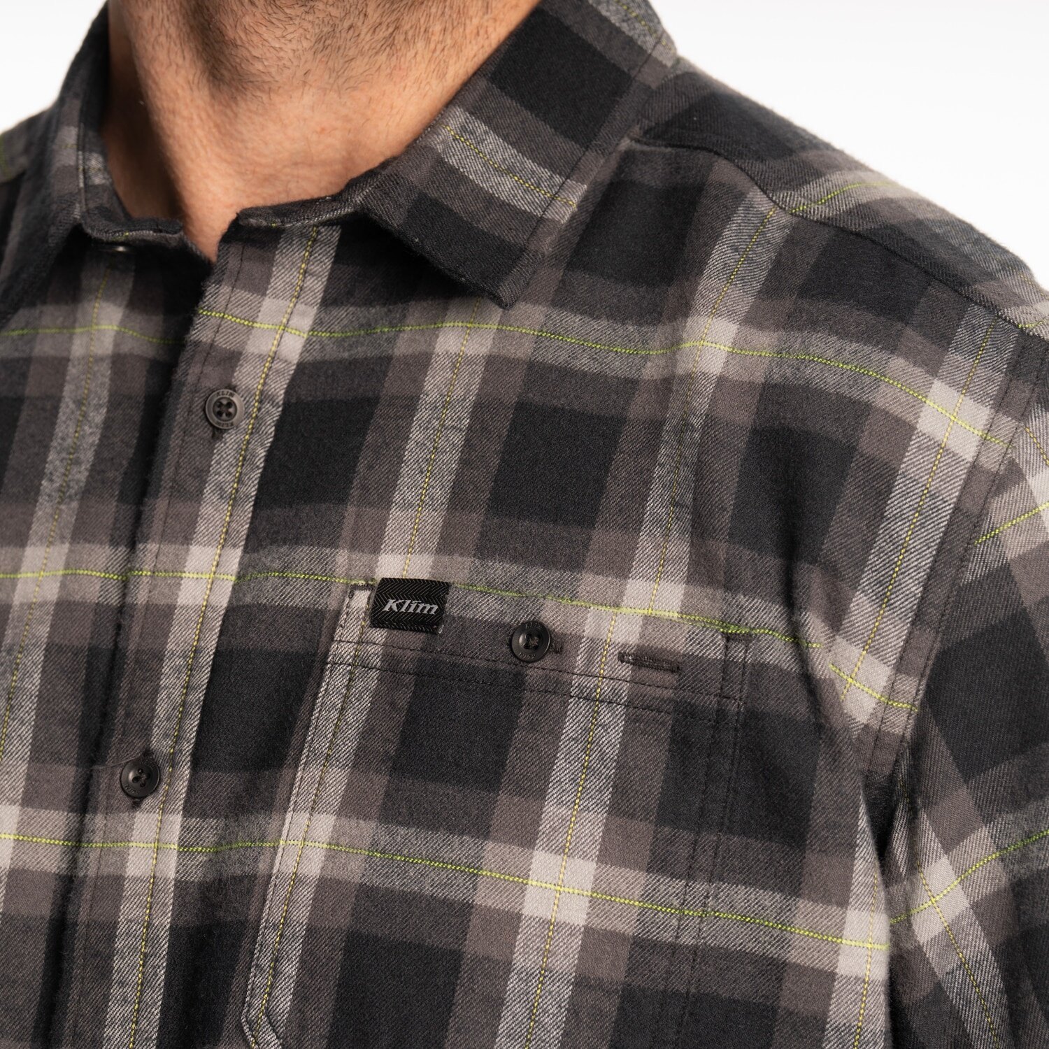 Alderson Midweight Flannel Shirt SM Black Asphalt