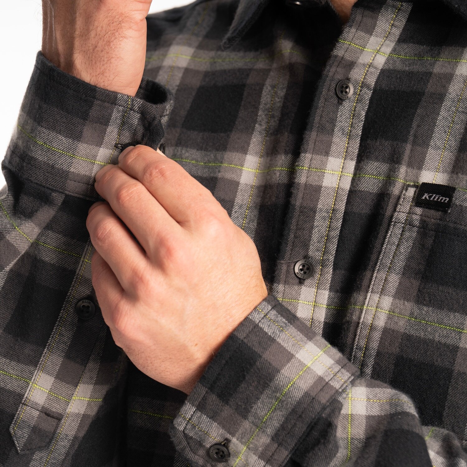 Alderson Midweight Flannel Shirt SM Black Asphalt