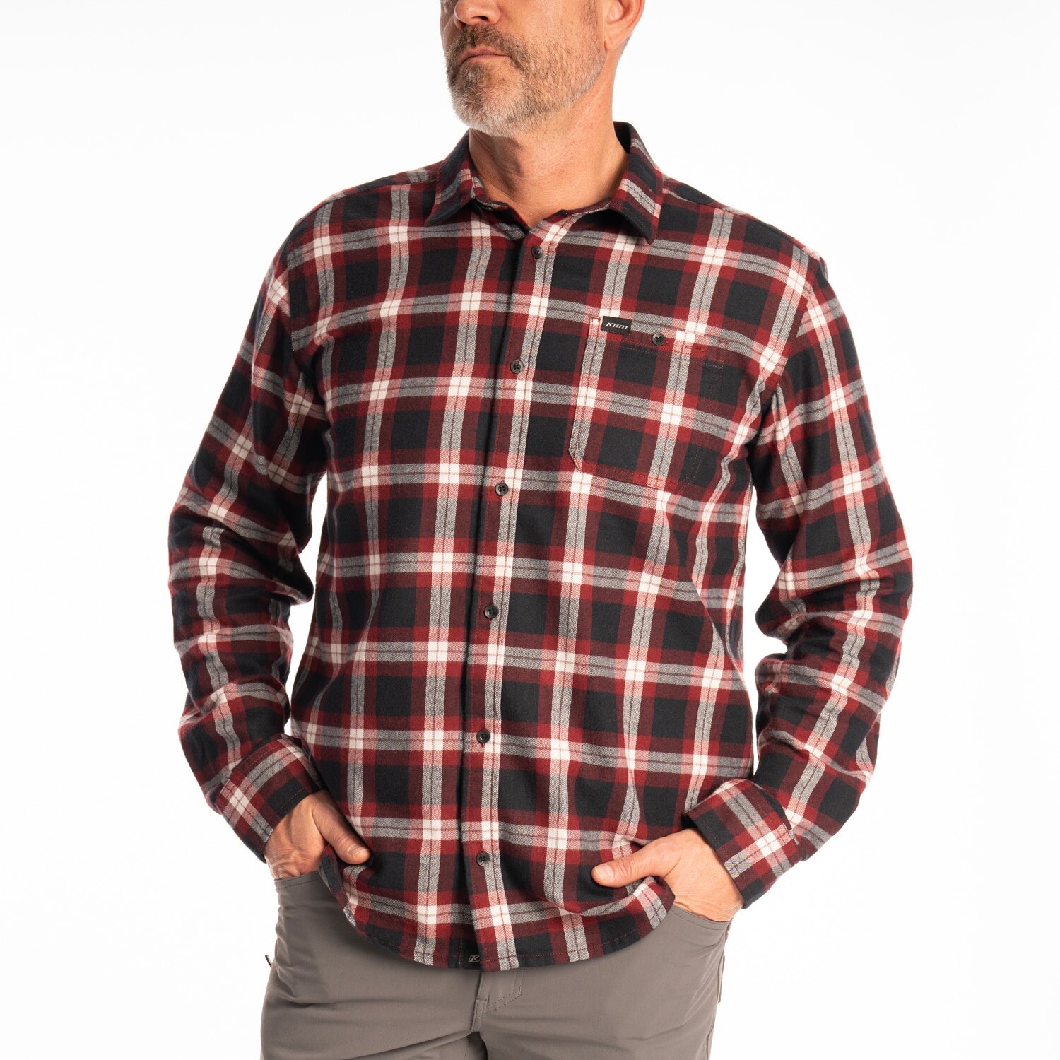 Alderson Midweight Flannel Shirt SM Black Asphalt