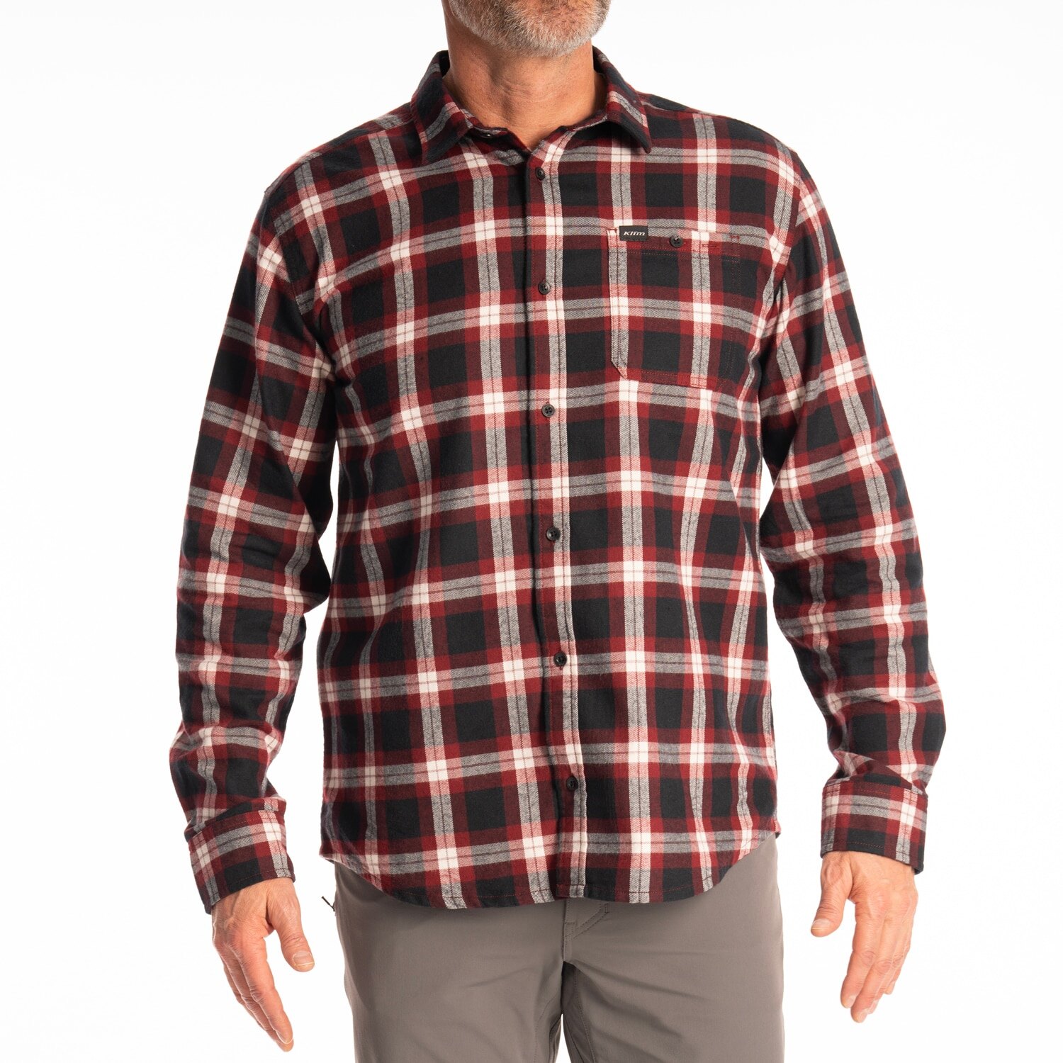 Alderson Midweight Flannel Shirt SM Black Asphalt