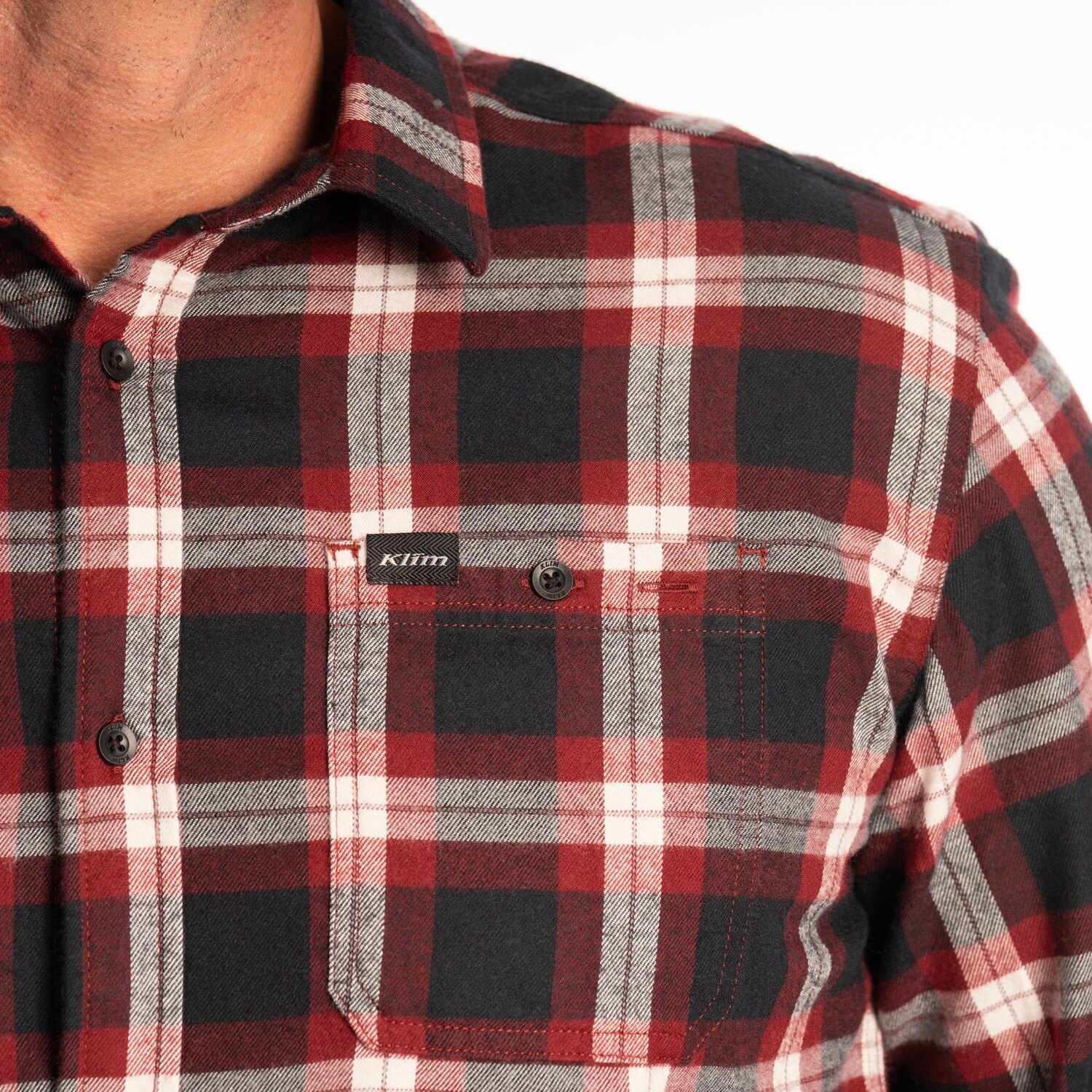 Alderson Midweight Flannel Shirt SM Black Asphalt