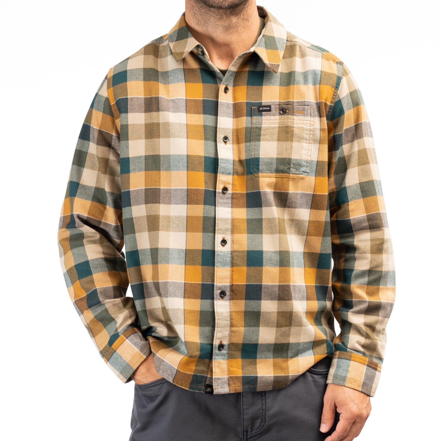 Alderson Midweight Flannel Shirt SM Black Asphalt