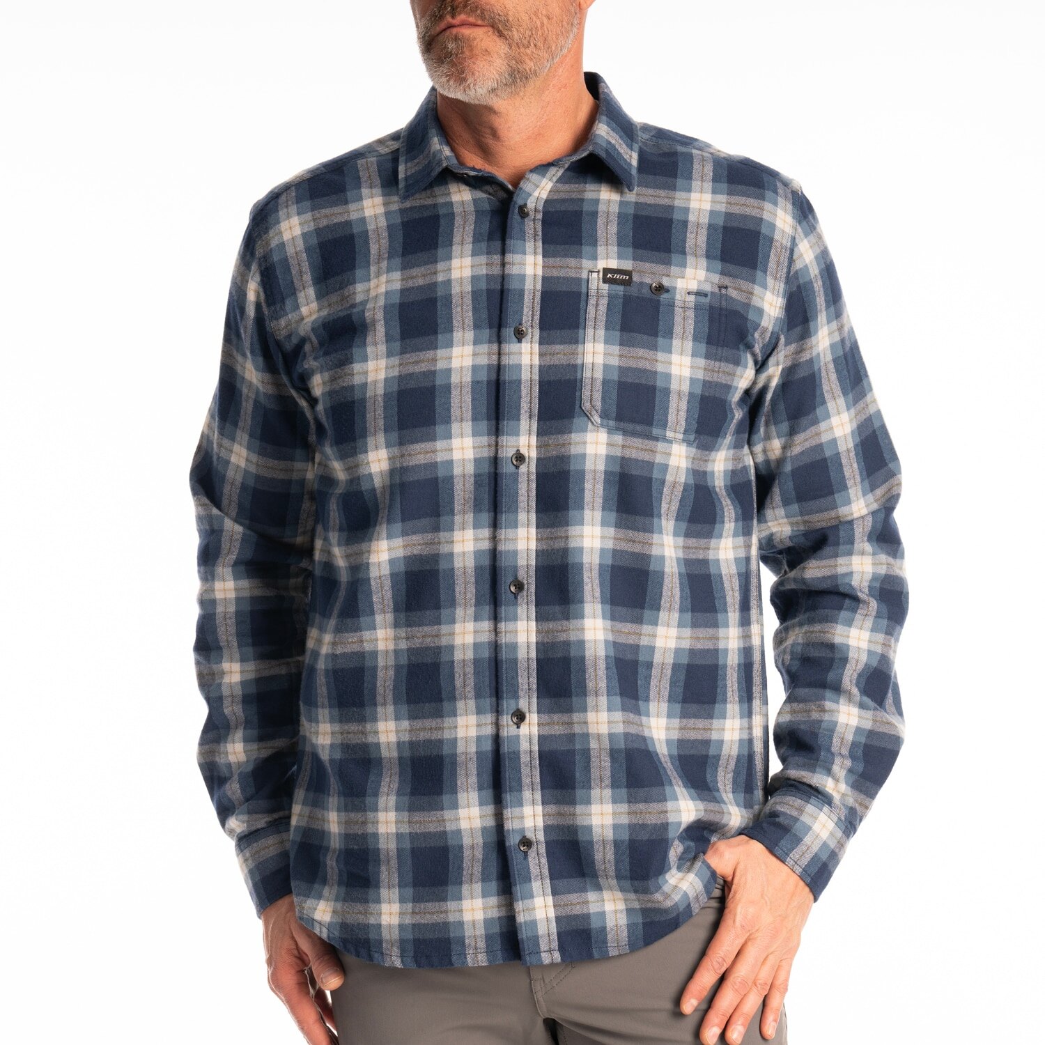 Alderson Midweight Flannel Shirt SM Black Asphalt